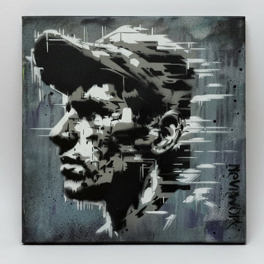 Neverwork – Head Study: Static Original Canvas