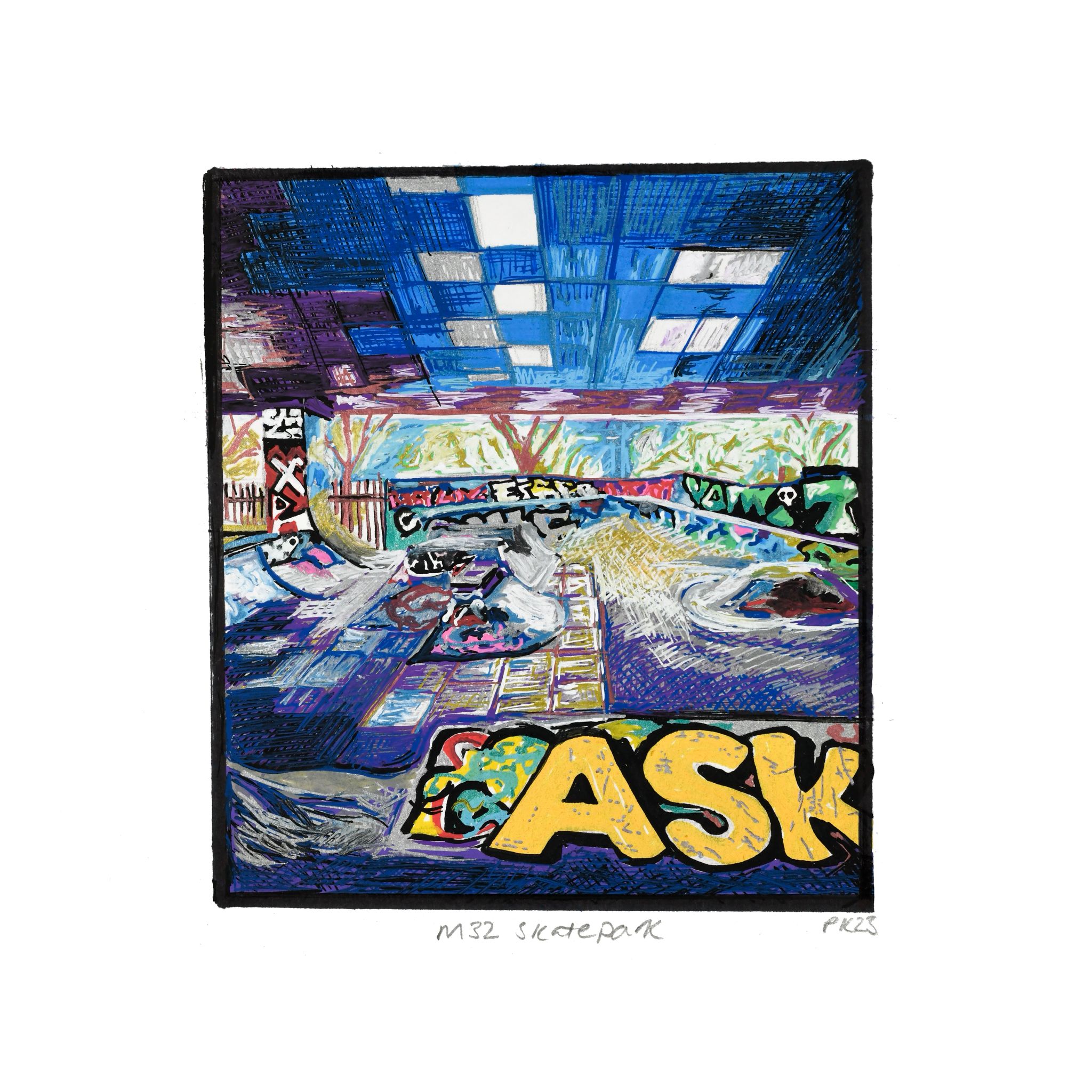 Pip Kitson – M32 Skatepark Print